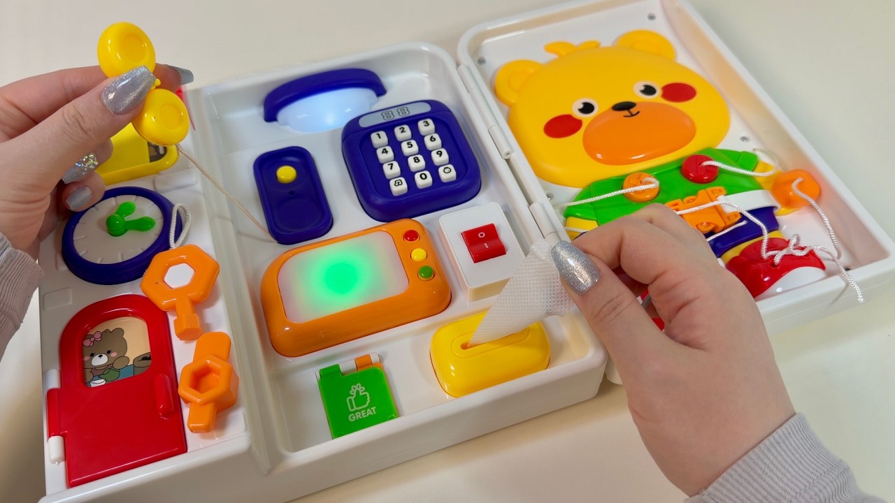 [🍒Toy ASMR🍒] Big Fidget Board Unboxing💕 Satisfying Click Sounds | No Talking