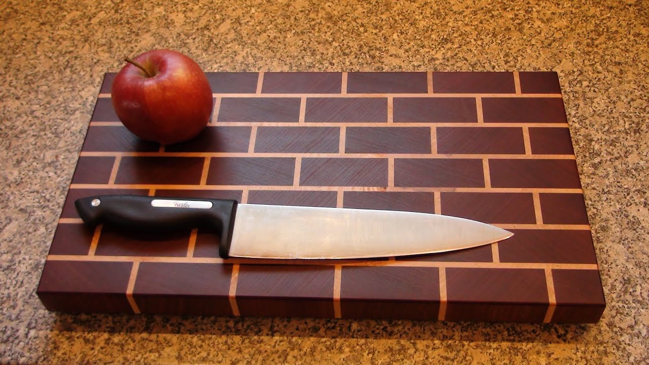 End Grain Cutting Board / Schneidbrett Kopfholz - Mauer / the wall - DIY - Helmchen