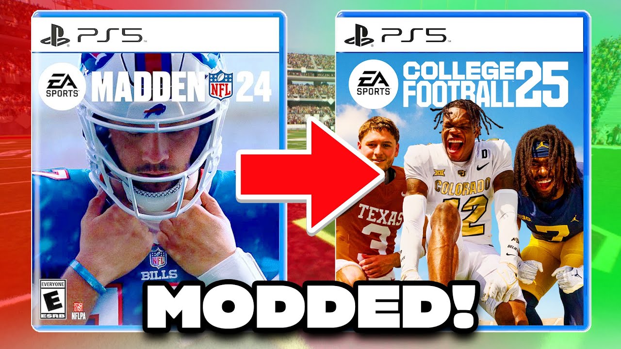 Madden 24 but it&rsquo;s MODDED to College Football 25!