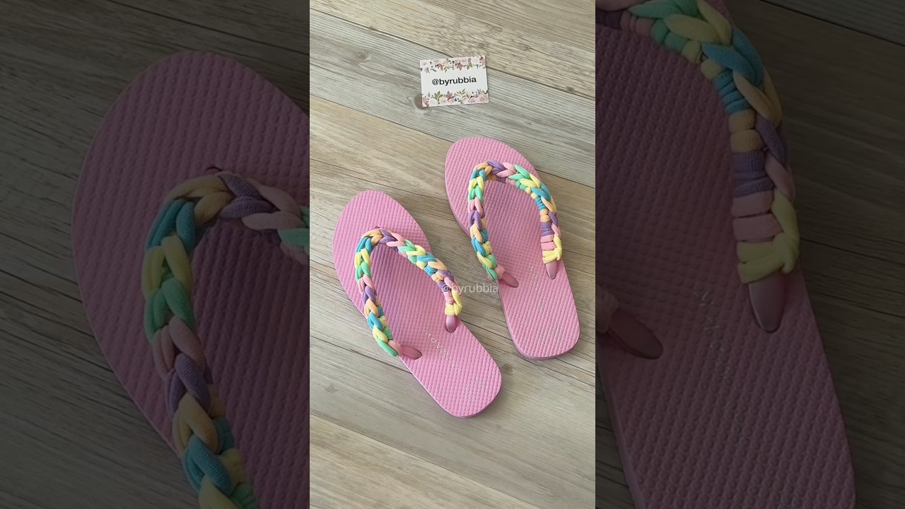 Turn &pound;1 flip flops into fun holiday footwear in minutes! #diy #flipflops #handmade #tutorial #how
