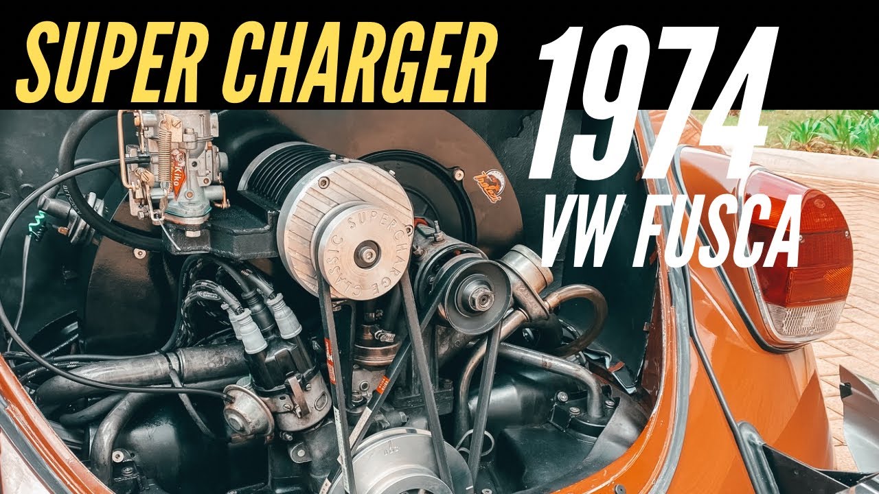 SUPER CHARGER - COLOCAMOS UM TURBO DE CORREIA  NO VITILINDO VW FUSCA 1974