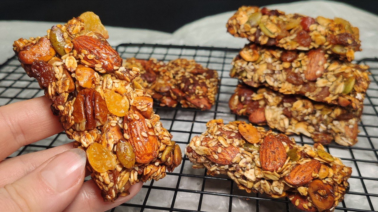 Der beste gesunde Müsliriegel ohne Zucker! Glutenfreies Energiedessert!