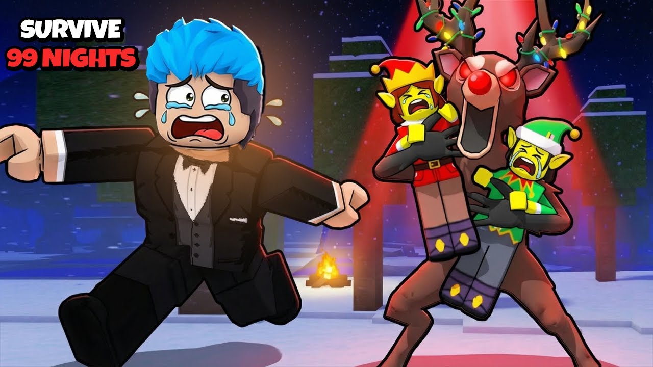 I SURVIVE 99 NIGHTS in the FOREST | Roblox | THE ELVES NEED HELP!