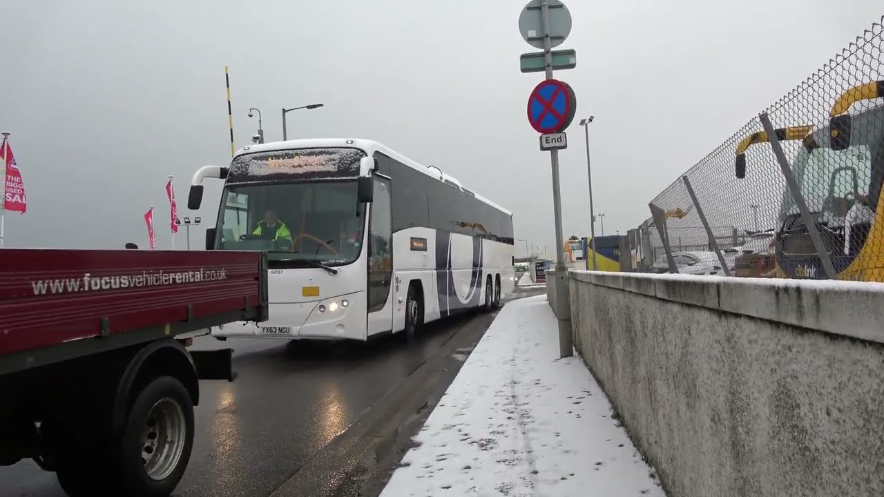 Buses in the Snow around Inverness