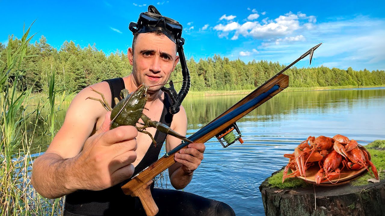 Сделал Подводное разборное ружье Ныряю за раками гигантами