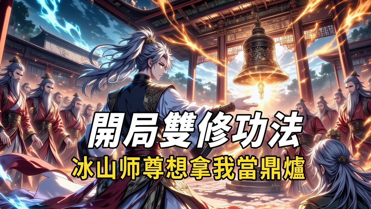 《開局雙修功法，冰山师尊想拿我當鼎爐？》穿越被當極品鼎爐，純陽聖體曝光！師尊囚我於紫竹峰，七位絕世師姐排隊等我雙修？本想低調，奈何太初鍾九響震動聖地，老祖們都從棺材裡爬出來搶人！#穿越 #動漫
