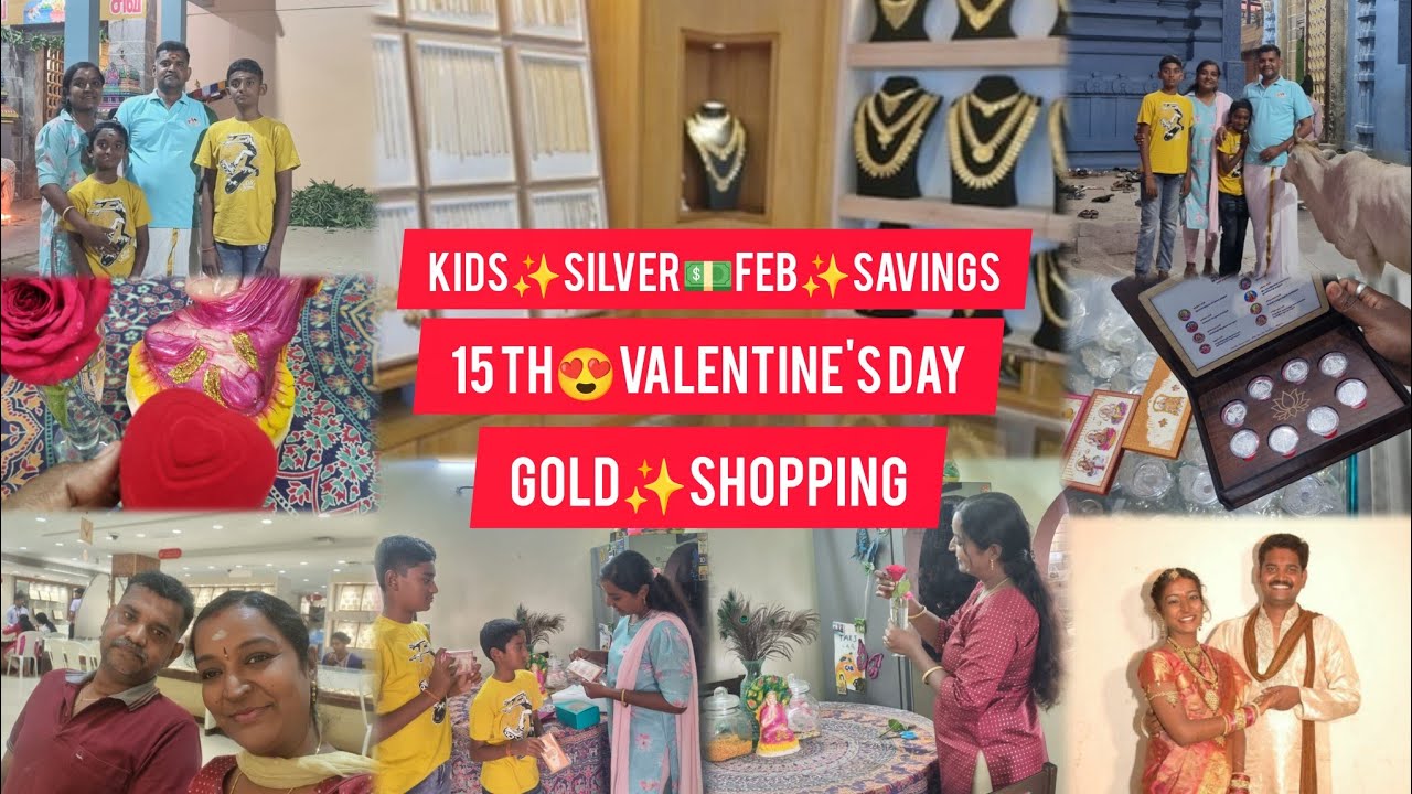 Gold✨Shopping💵GRT chit 2026❤️15th Valentine's day gift😍Kids💵savings ✨108 divya desam 🙏Thiruninravur 