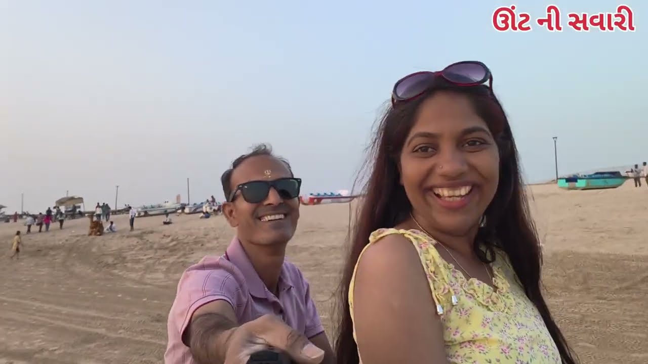 #શિવરાજપુર beach પર ઊંટ ની સવારી  |🐪🐫🐫#shirts# viral video #