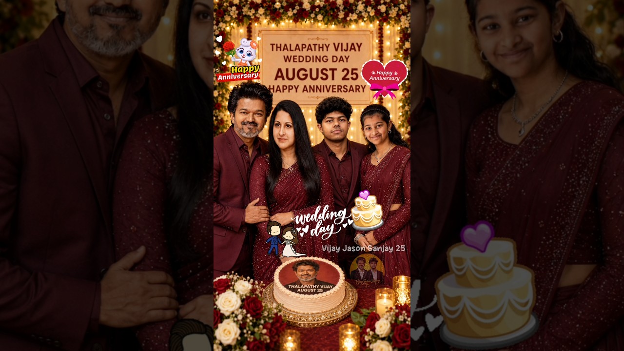 CM Vijay Wedding Day Celebration 2026🤩Jason Sanjay Grand Celebration Plan Revealed💥#Shorts #CMVijay
