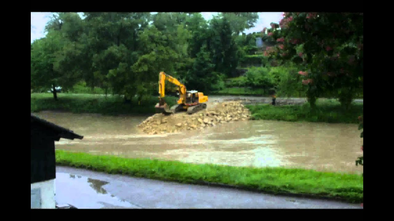 Hochwasser Damm Mai/Juni 2013 - Freiberg am Neckar