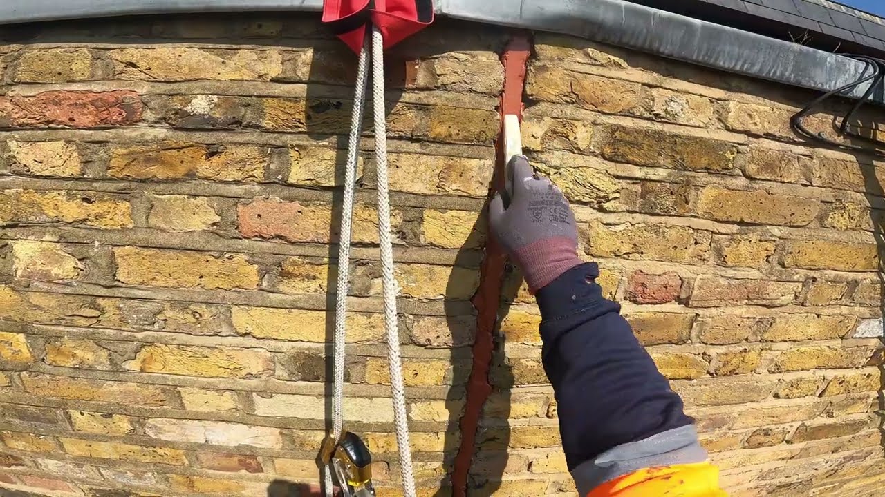Expansion joint repair via rope access techniques Kensington London 2022
