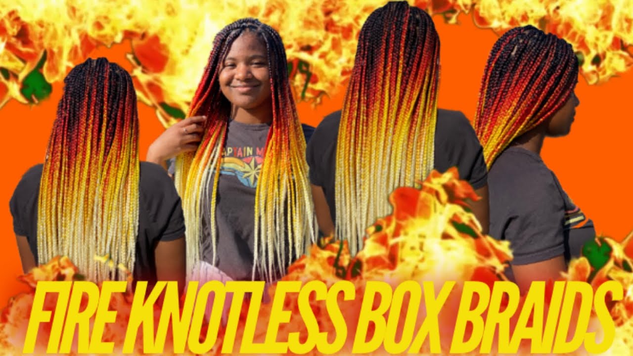 Fire Ombre Knotless Box Braids