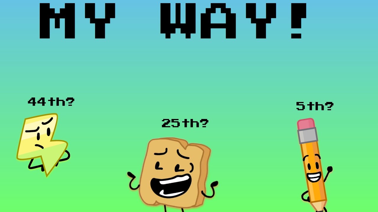 BFDI/BFDIA/BFB/TPOT MY WAY!