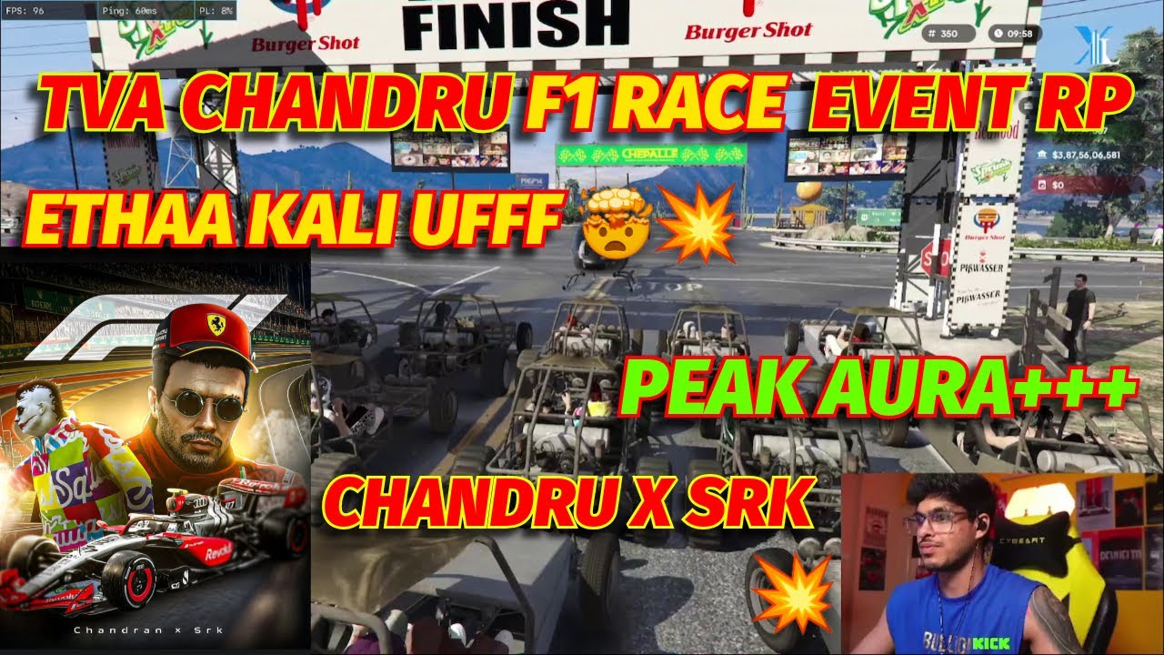 TVA CHANDRU F1 RACE EVENT KALICHAPPOL💀🔥| AURA FARMER IN CITY😱💥🔥🔥| CHANDRU X SRK COMBO🔥