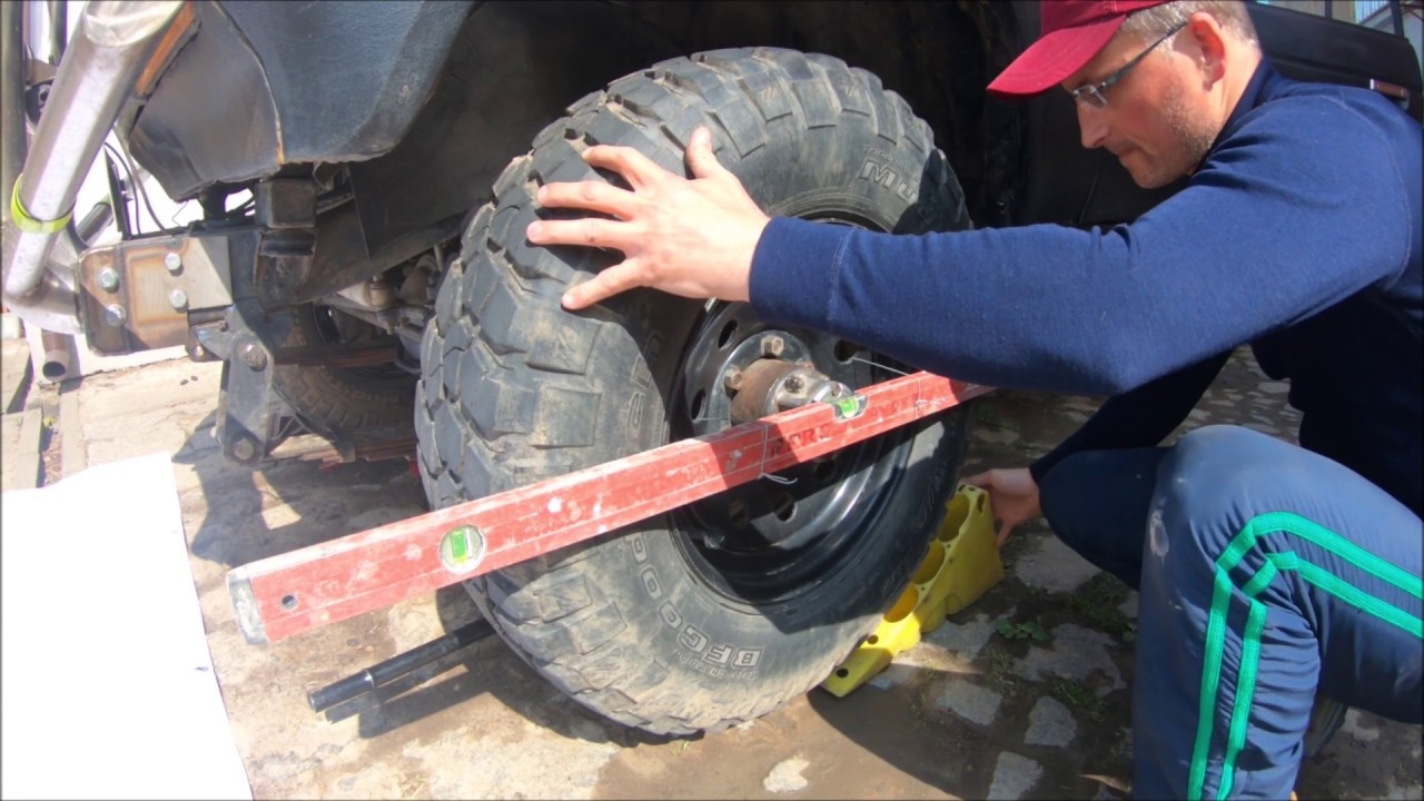 112.DIY. Ustawienie zbieżności kół. Toyota HJ60
