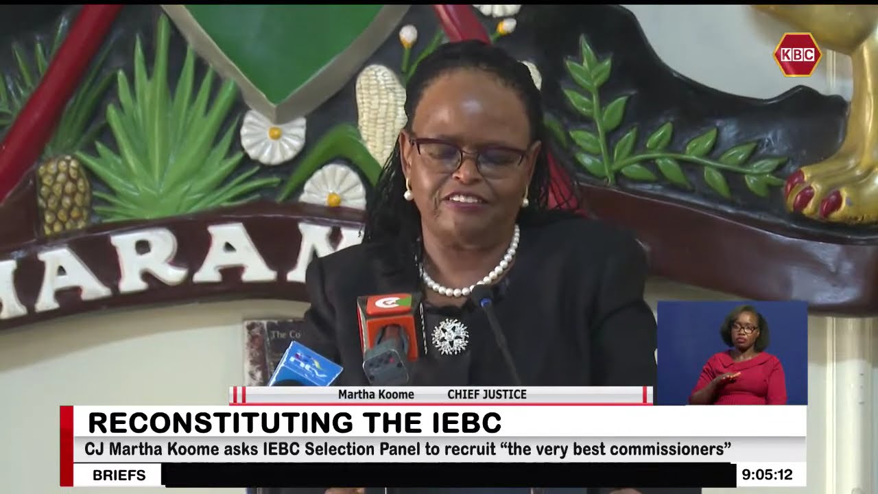 Newly appointed members of the IEBC Selection Panel take oath of office