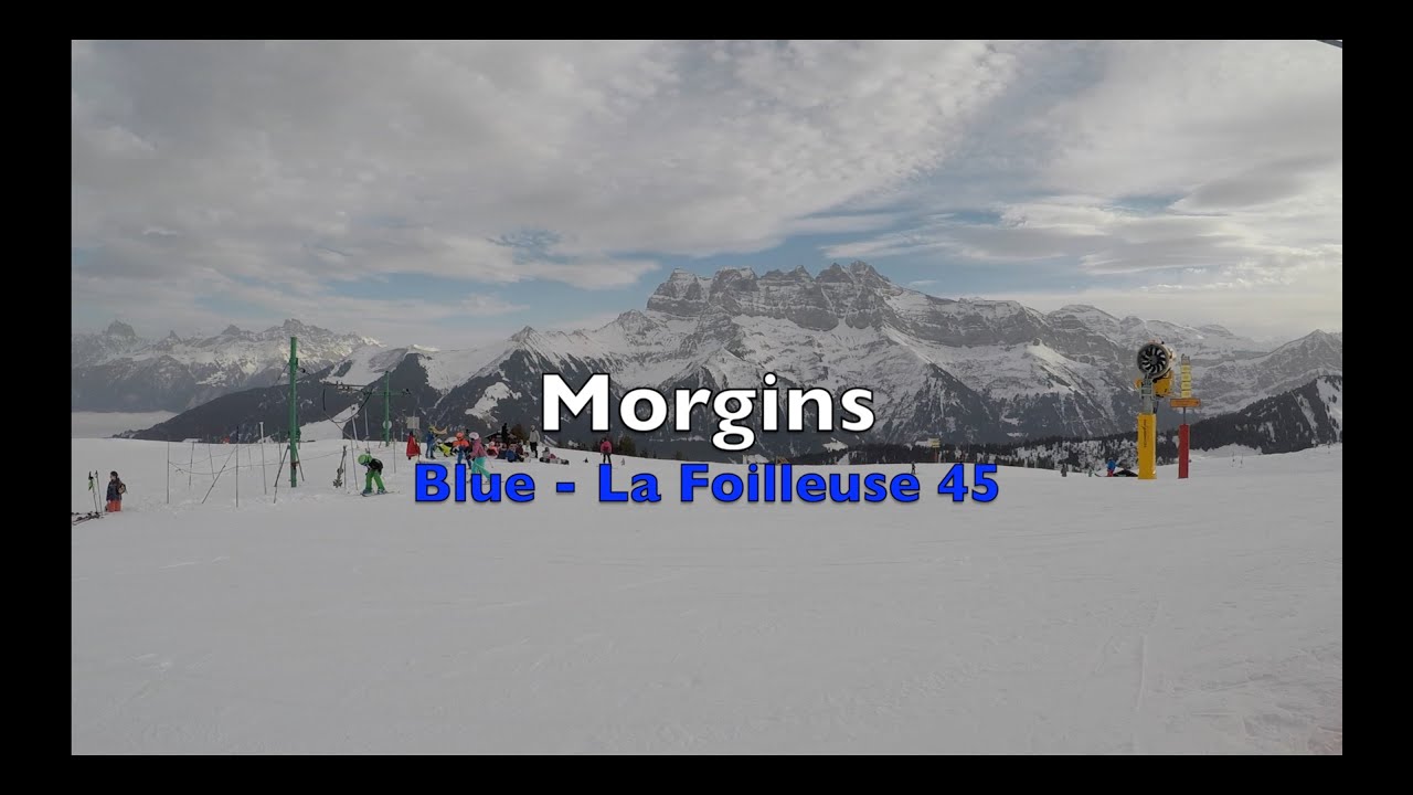 Morgins - La Foilleuse Blue Slope No 45 in Portes Du Soleil Ski area