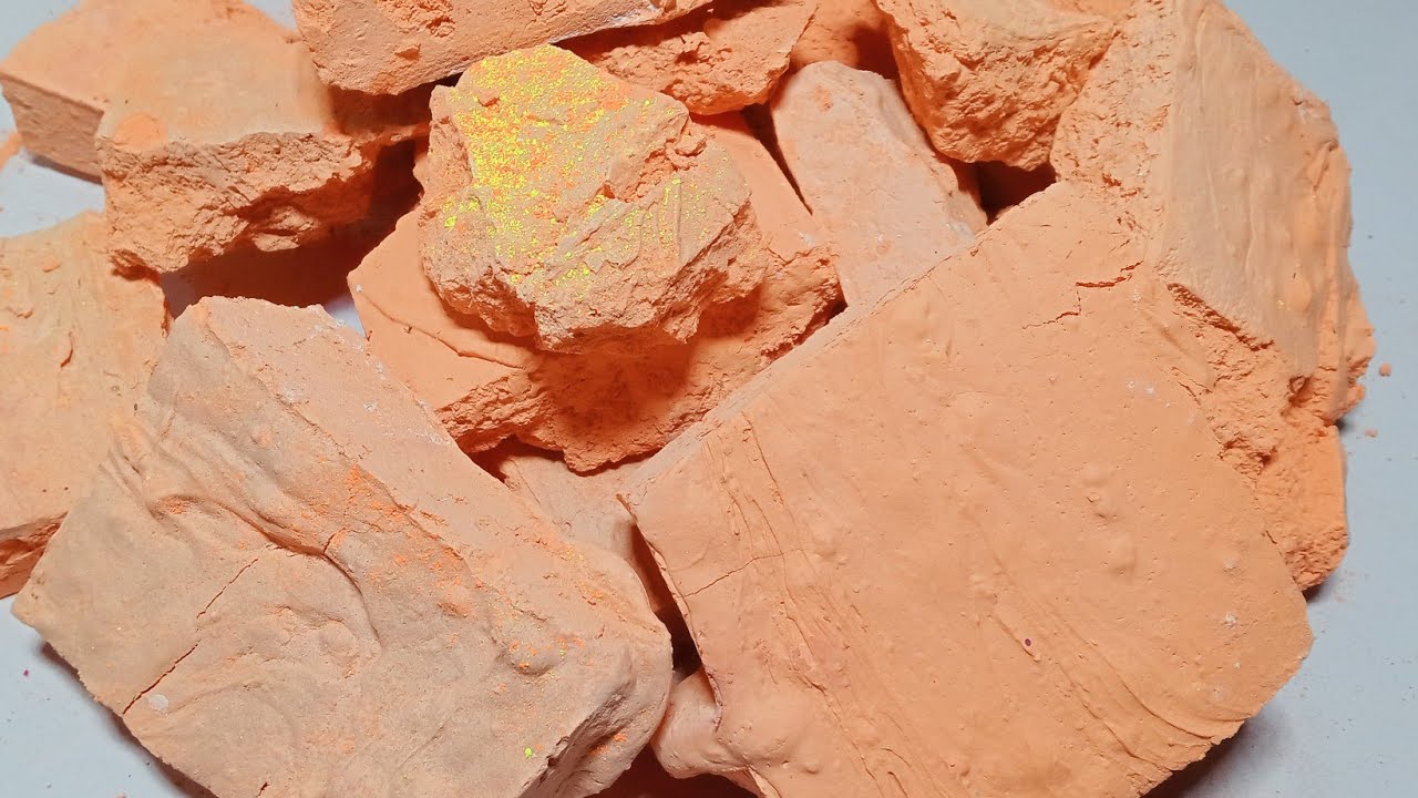 Powdery Orange  GymChalk Mass Crush | Crispy | oddly satisfying | ASMR
