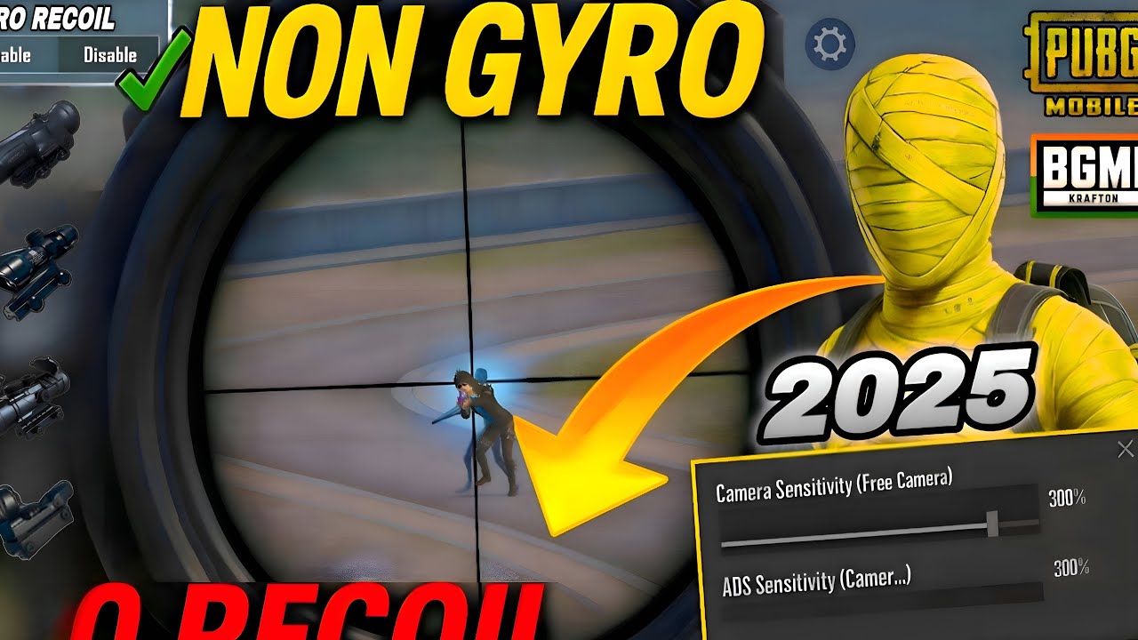 Non Gyro No Recoil sensitivity ✅❌ | Best NON GYRO SENSITIVITY SETTINGS BGMI / PUBG 🔥|| copy & used ✅