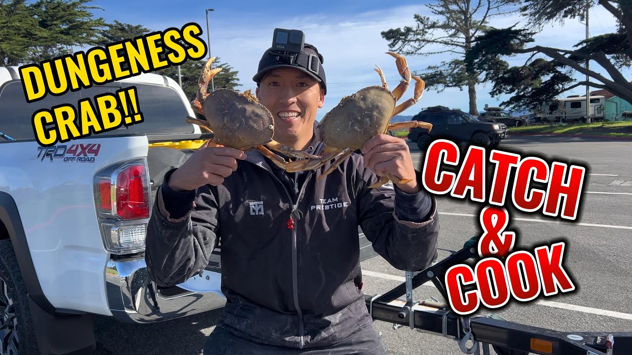 Catching Dungeness Crab and Cooking on the Seadoo with a Surprise Guest! (Catch and Cook)