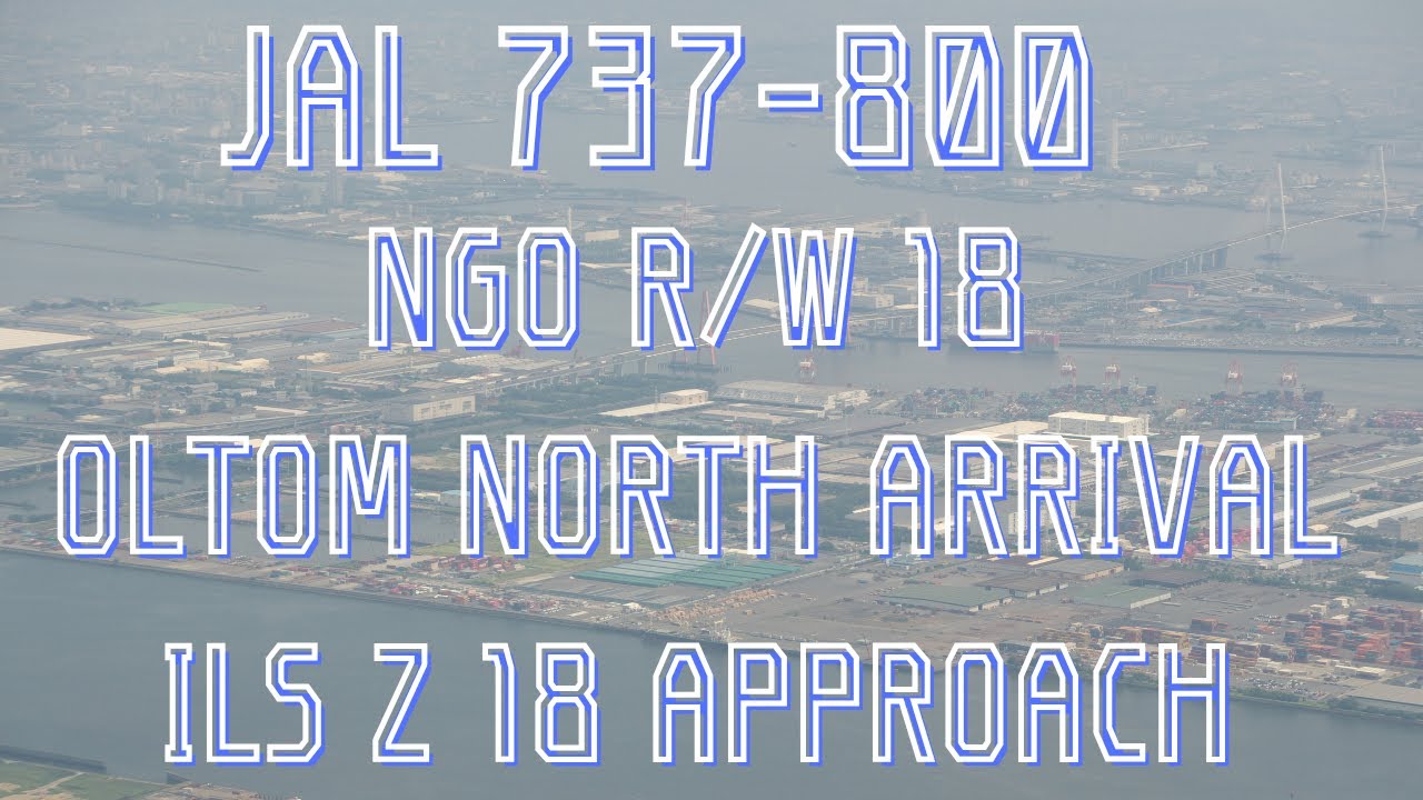 【機窓】JAL 737-800 中部国際空港ランウェイ18着陸 (JAL3083 OLTOM NORTH ARRIVAL/ILS Z 18 APPROACH) DJIPocket2にて