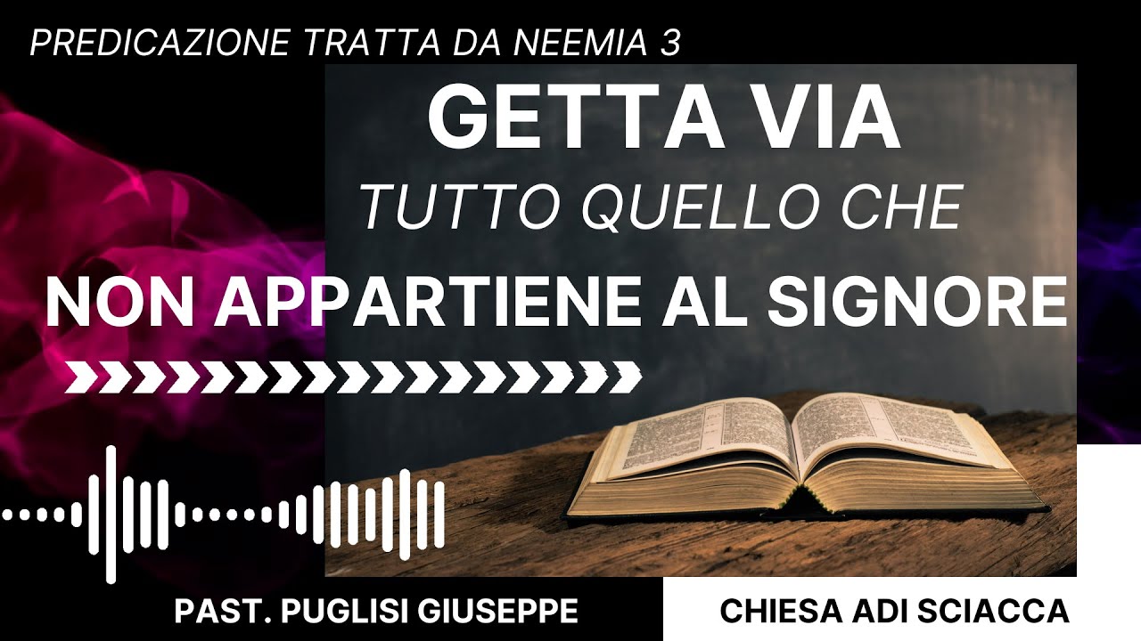 GETTA VIA tutto quello che non appartiene a DIO