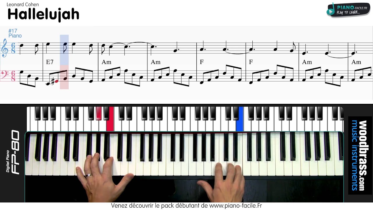 Hallelujah Leonard Cohen ( Jeff Buckley )- Tuto cover Piano