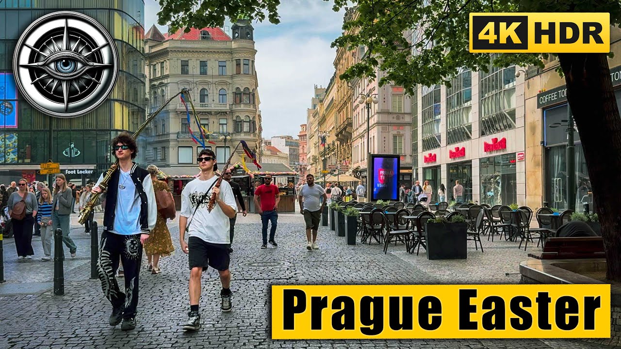 Easter Walking Tour of Prague’s Old Town 🇨🇿 | Czech Spring in 4K HDR