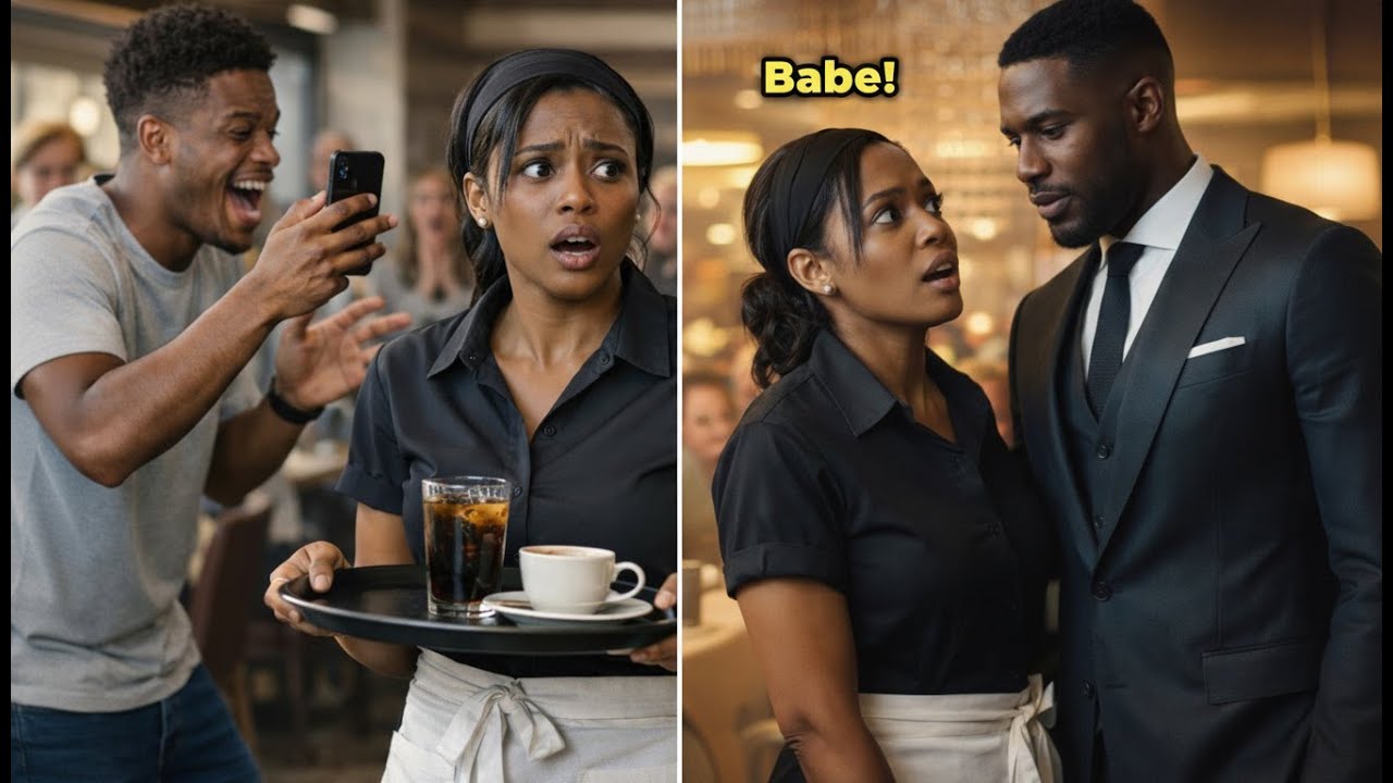 Ex boyfriend Record Her Working As a Waitress to Shame Her, But a Billionaire Arrived and Call Her..