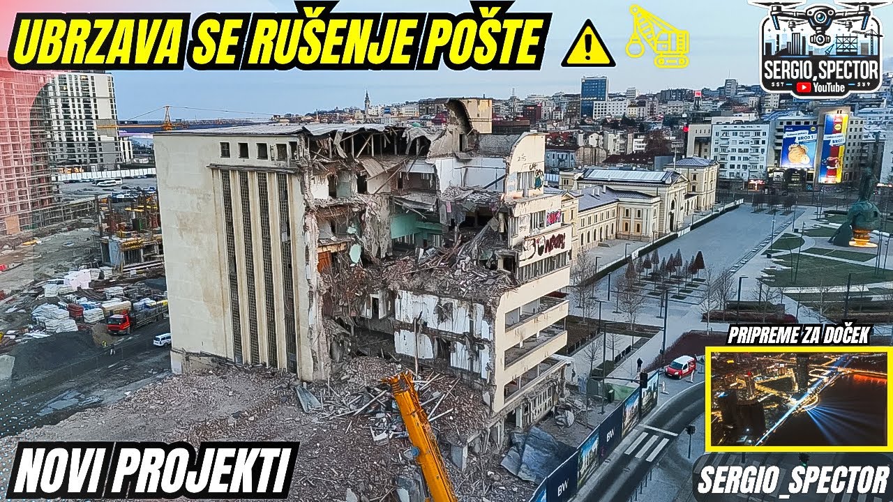 RUŠENJE POŠTE UBRZANO, NOVI PROJEKTI, SAVSKI MOST, Beograd na vodi pripreme za vatromet sa Kule