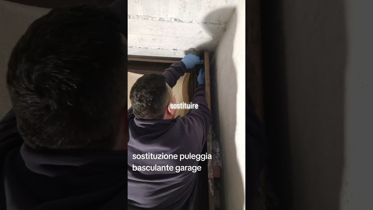 sostituire puleggia basculante garage 
