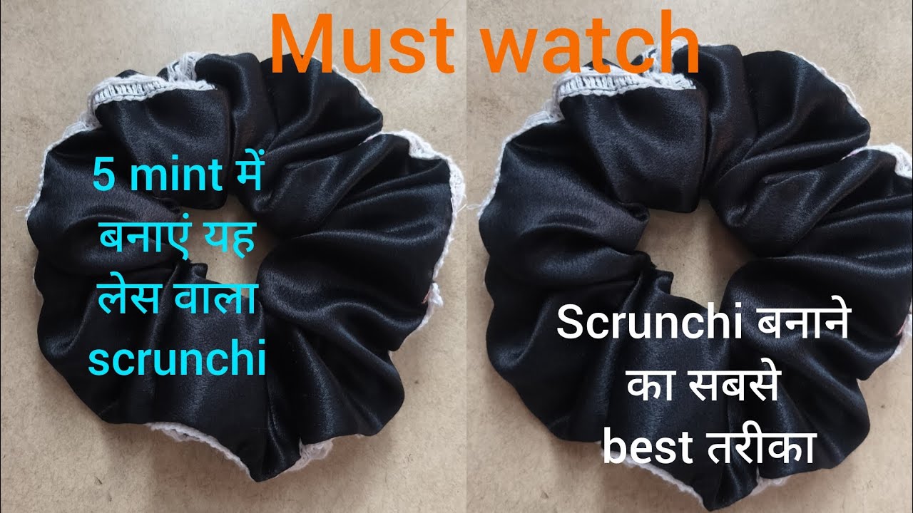 Scrunchi बनाने का इतना आसान तरीका आपने पहले नहीं देखा होगा ✅#diy #style #fasion 