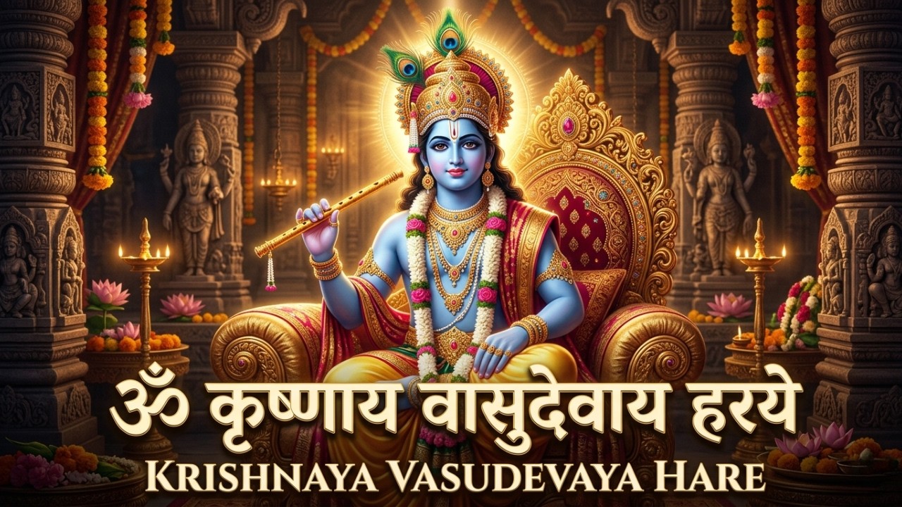 Krishnaya Vasudevaya Mantra 51 Times for Peace & Protection | Powerful Krishna Jaap