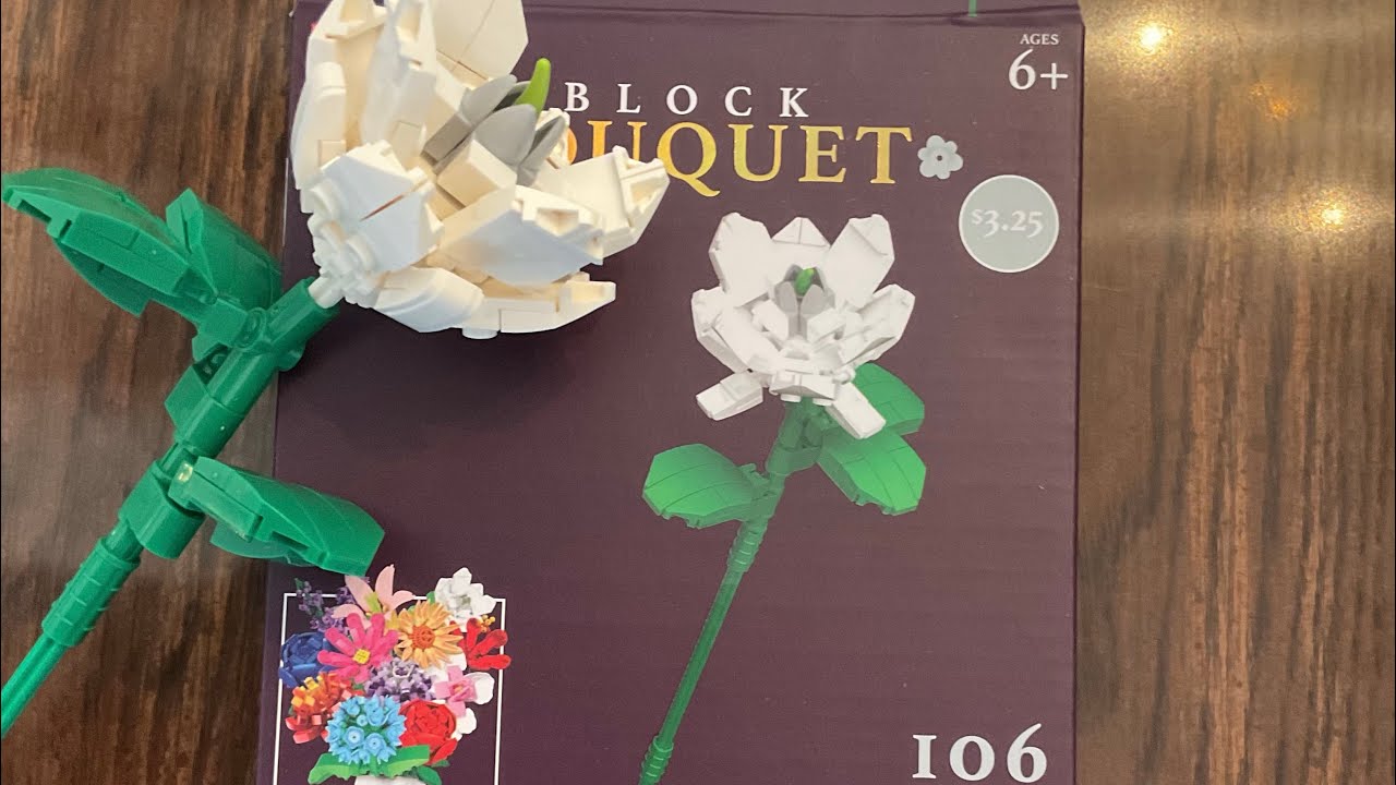 Let’s Build Off Brand LEGO from Five Below | Block Tech Bouquet White Anemone