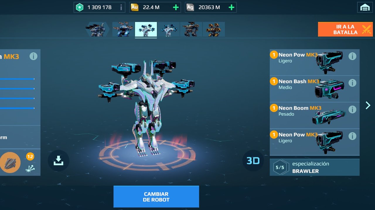 Steel Teth Neon  Pow Bash Boom War Robots WR 