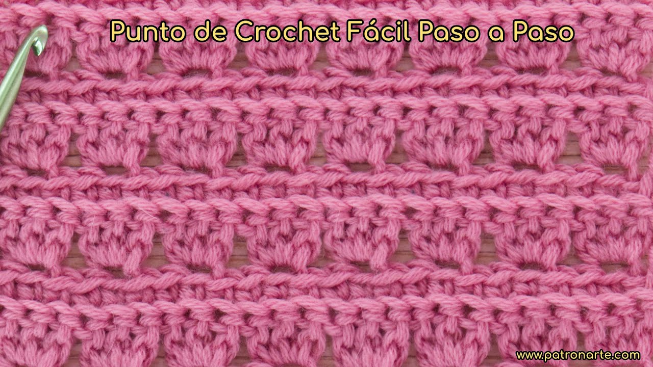 Punto Con Abanicos Simples A Crochet Paso A Paso Un Punto Ligero, Rápido Y Muy Fácil
