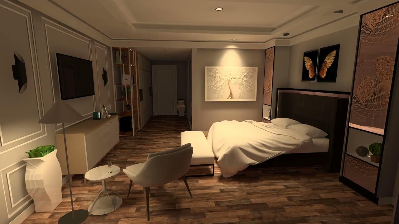 Bedroom Lighting Design and Modeling - Dialux evo