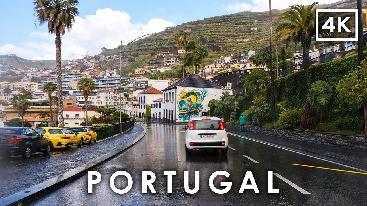 4K Driving in BAD Weather 🌧️ | South Coast of Madeira Portugal