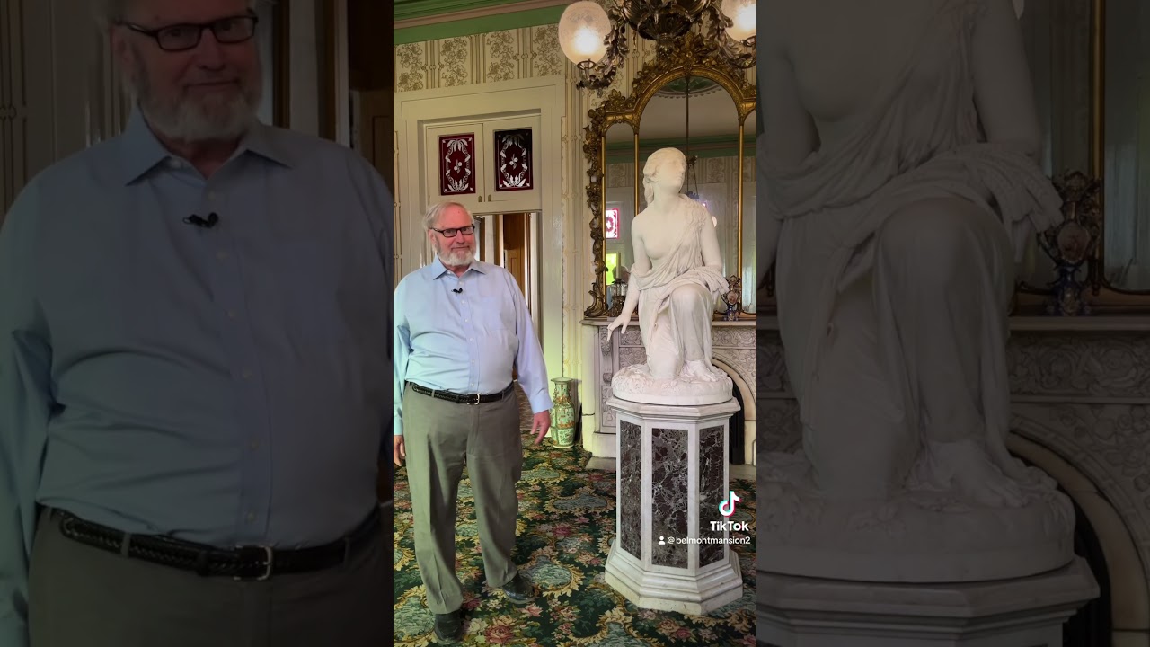 This statue is so HEAVY it has to be supported from under the floor! #history #belmont #nashville