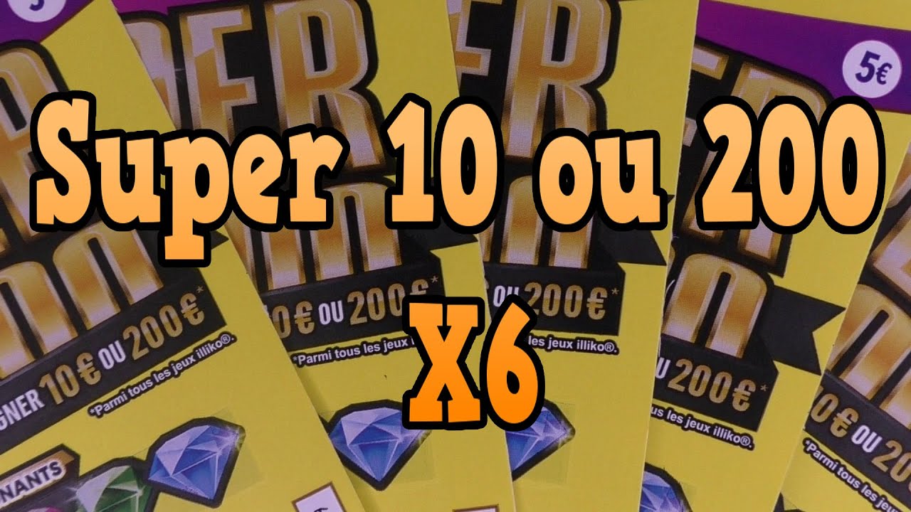 👉GRATTAGE FDJ = DU SUPER 10 OU 200