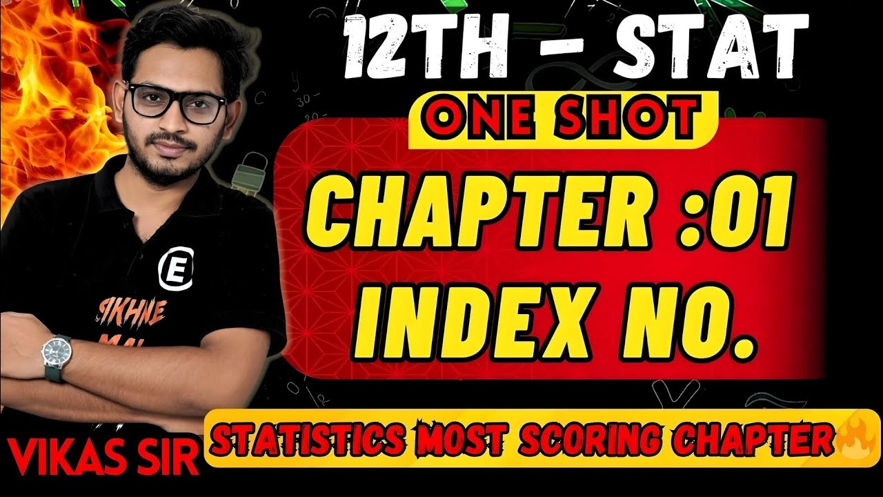 Statistics Index Number 🔴 LIVE | Most IMP Questions | Class 12 GSEB Board Exam 2026 By Vikas Sir