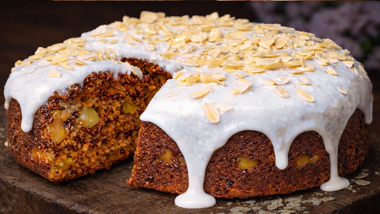 Nur Haferflocken, Karotten & Banane! Gesunder Kuchen ohne Mehl und Zucker in 5 Minuten!