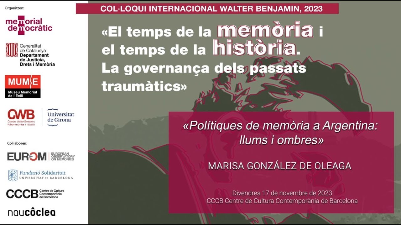 IX Col·loqui Internacional Walter Benjamin - Marisa González de Oleaga