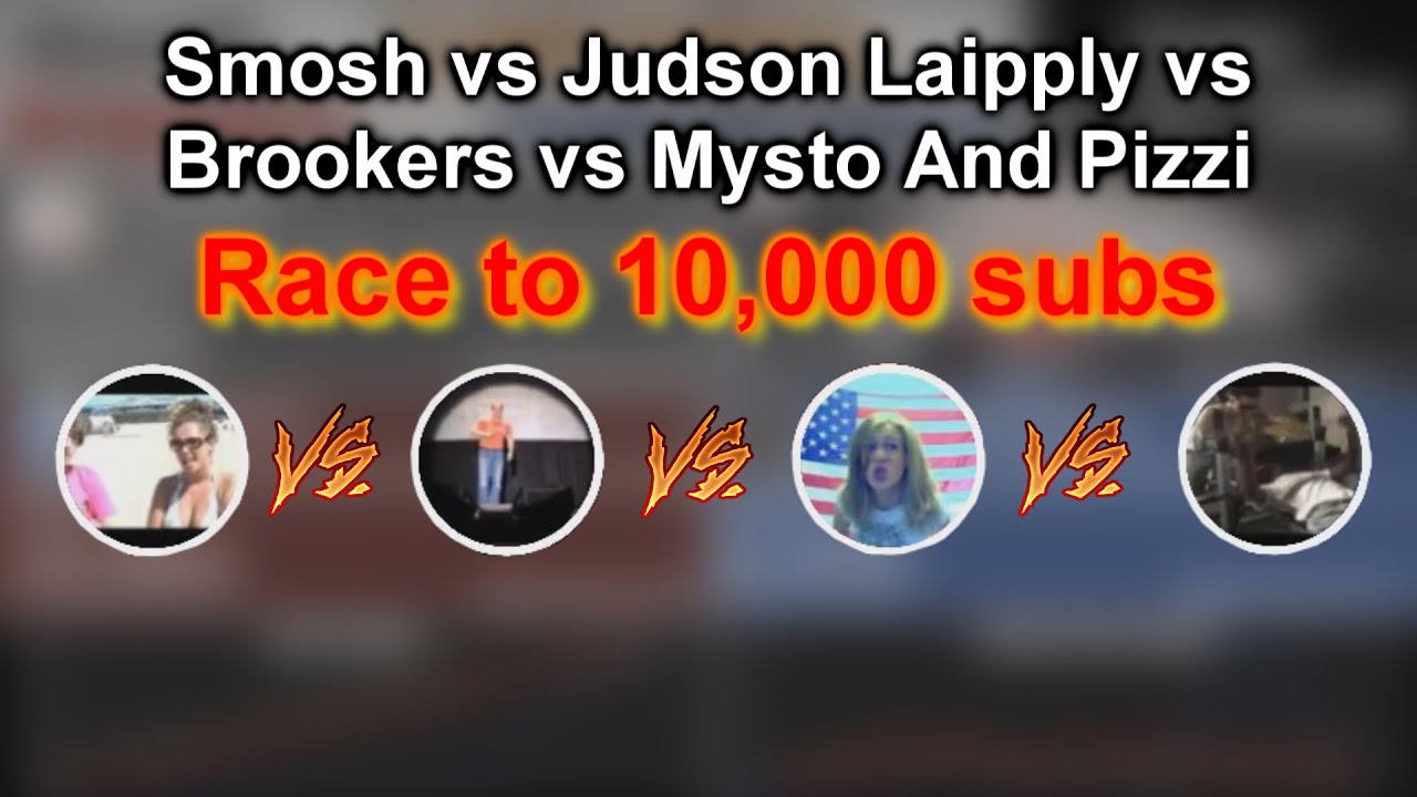 Smosh vs Judson Laipply vs Brookers vs Mysto & Pizzi: The race to 10,000 subscribers (2006)