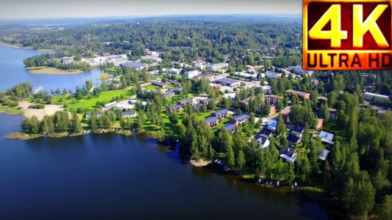 Finland Parikkala , Harjunlinnan  yläpuolelta ilmasta  kuvattuna - DJI Phantom 3 Pro