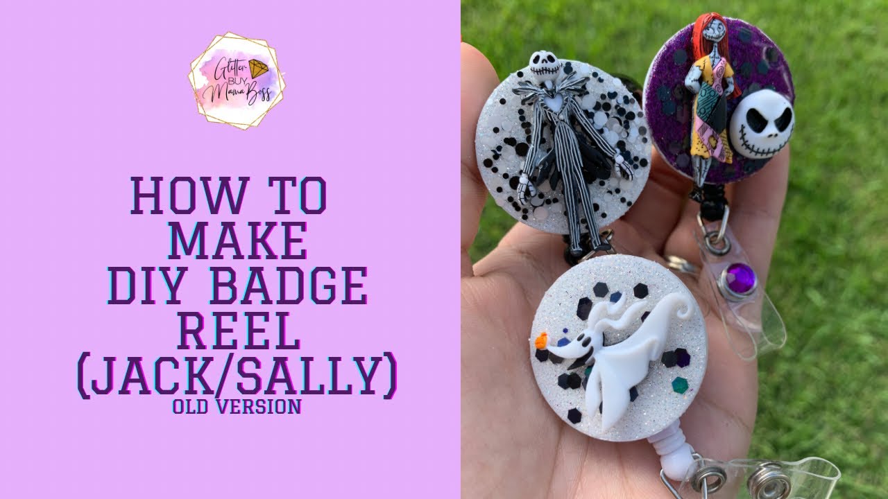 DIY Badge reels (Jack & Sally)