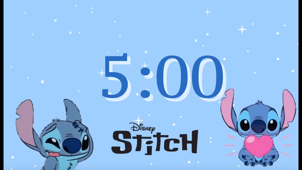 Stitch 5 minute timer Study with Stitch Classroom timer Pomodoro Timer