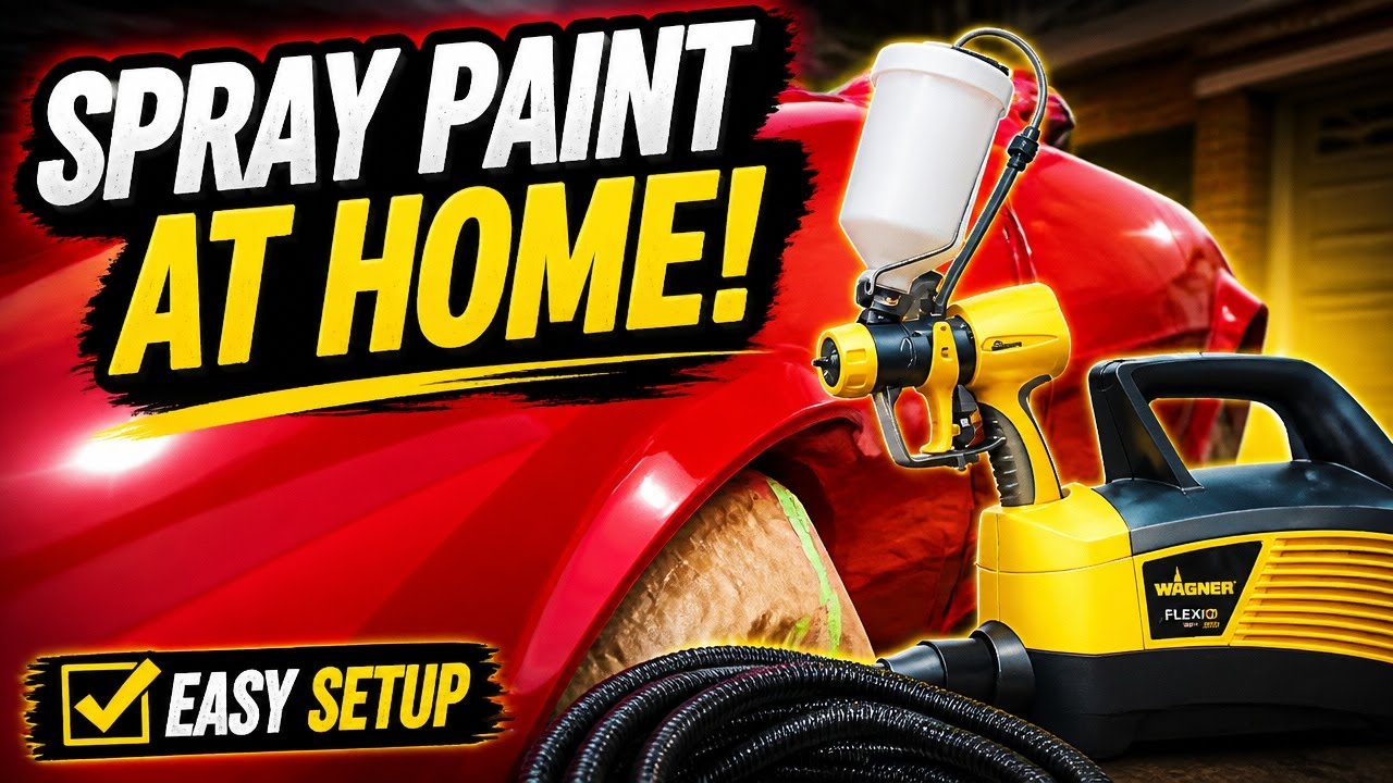 HOW TO SET UP AN ELECTRIC SPRAY GUN TO PAINT A CAR AT HOME USING A WAGNER 4300 GRAVITY FED SPRAY GUN