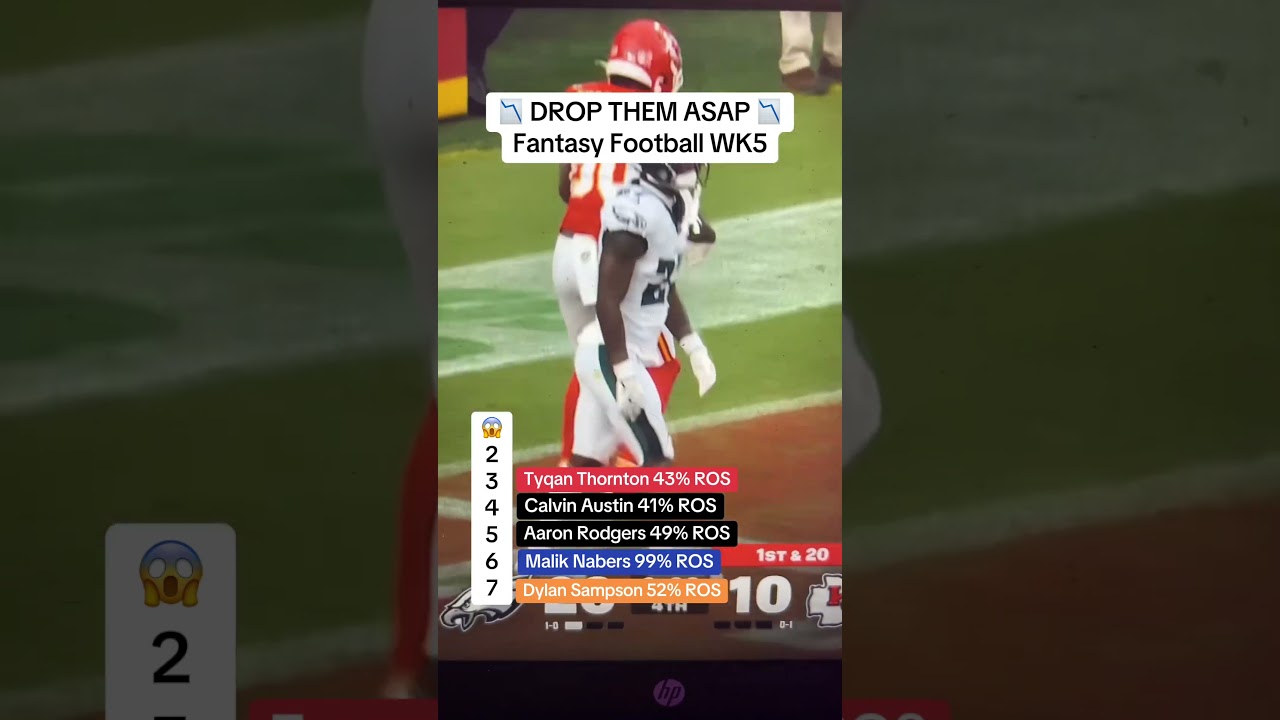 ВЫБРОСЬТЕ этих игроков как можно скорее в фэнтези-футболе 🏈 #fantasyfootball #fantasyfootballweek5