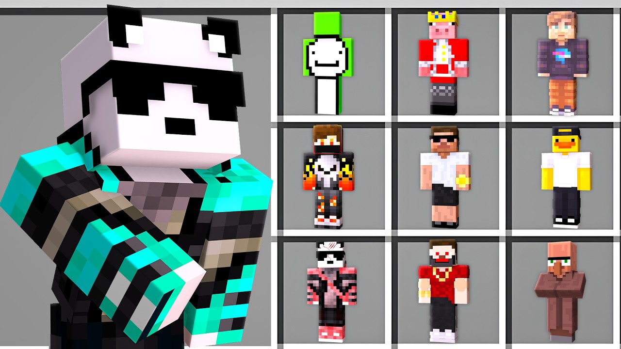 I Built a Zoo with Famous Youtubers in Minecraft!